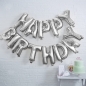 Preview: Luftballon Girlande - Happy Birthday - Silber